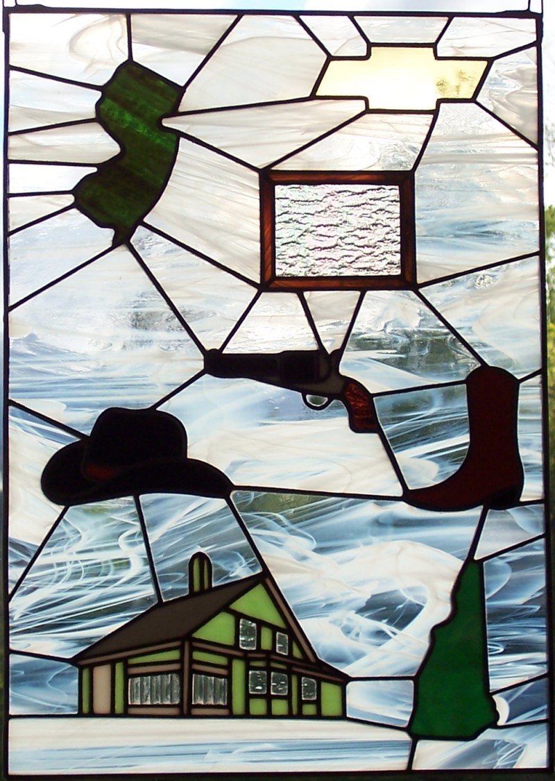 Stained Glass Panel Enlarged View